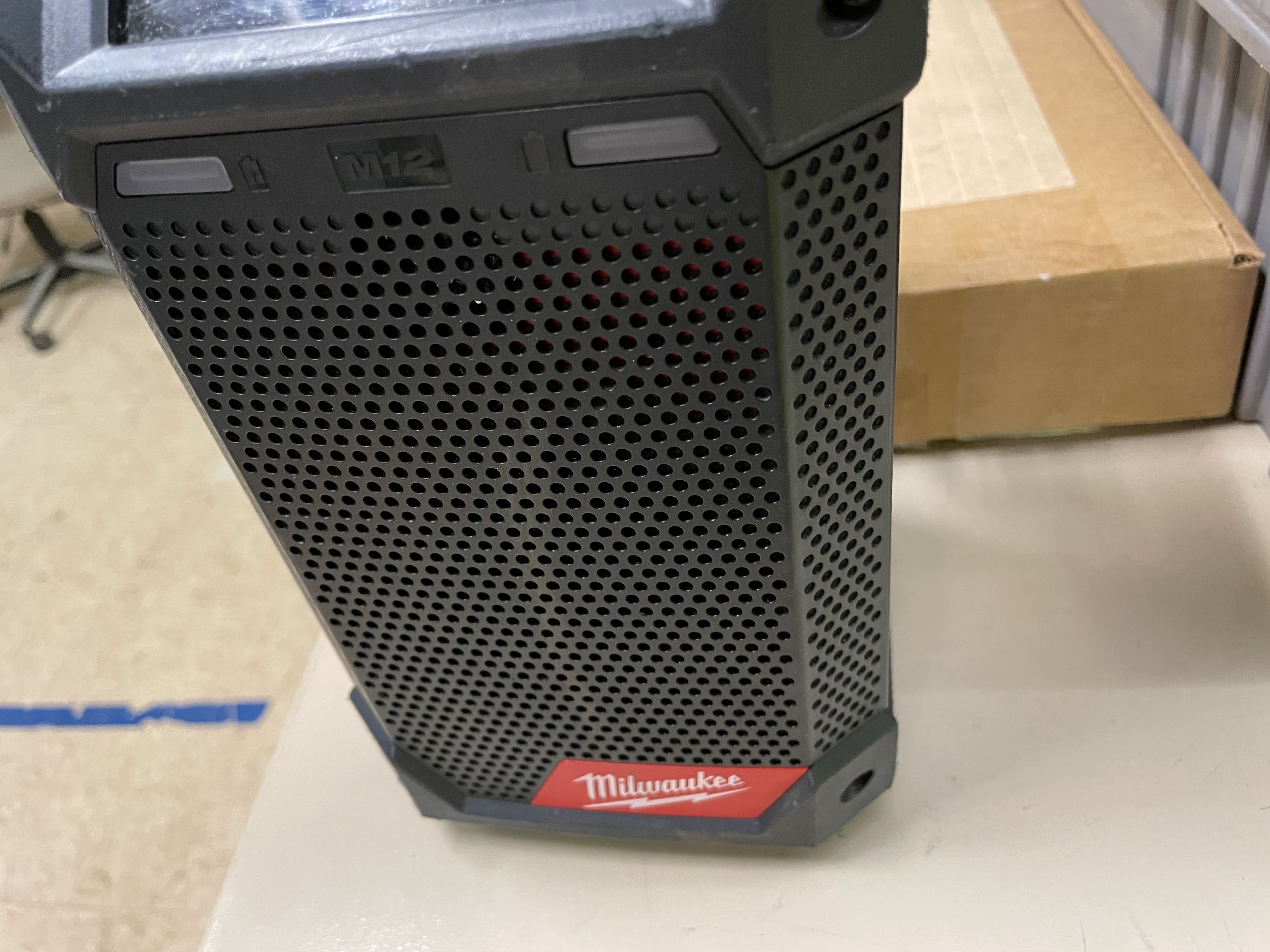 Milwaukee Radio + Charger port view