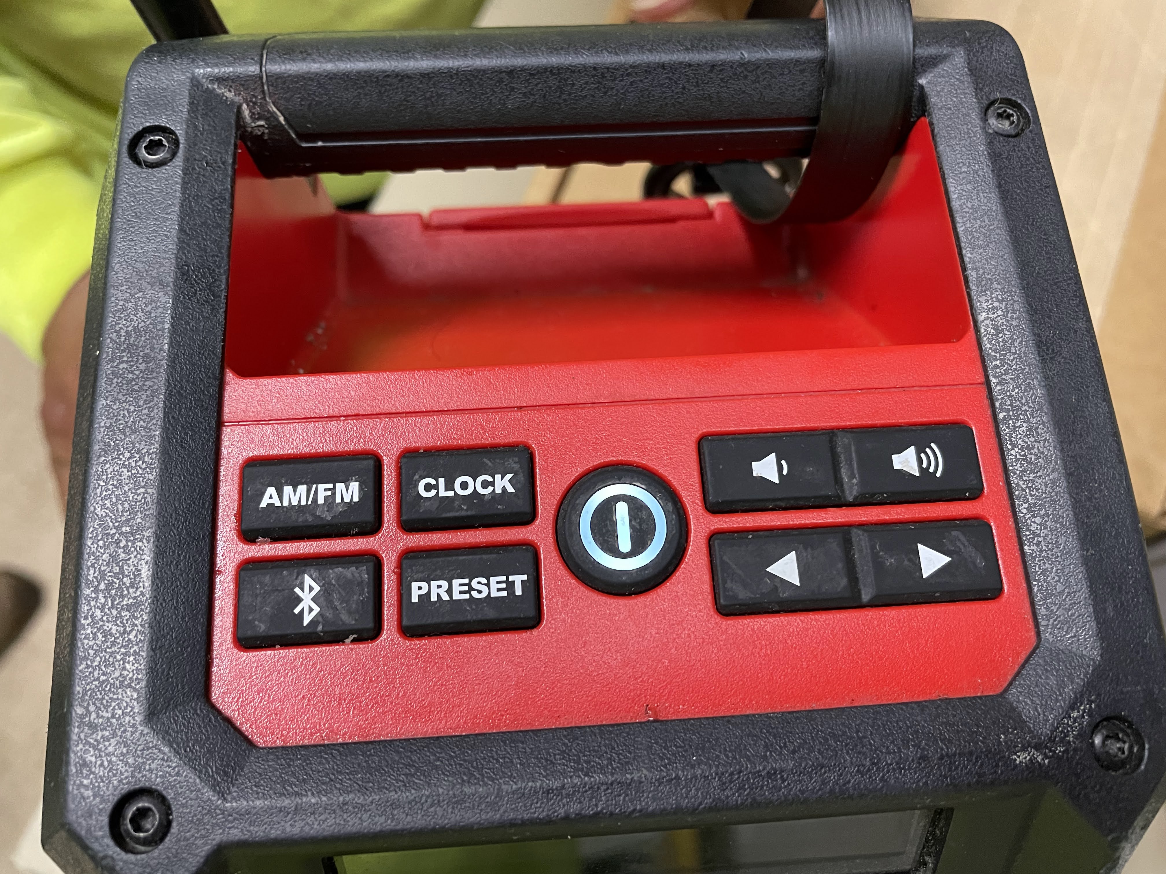 Milwaukee Radio + Charger rear view