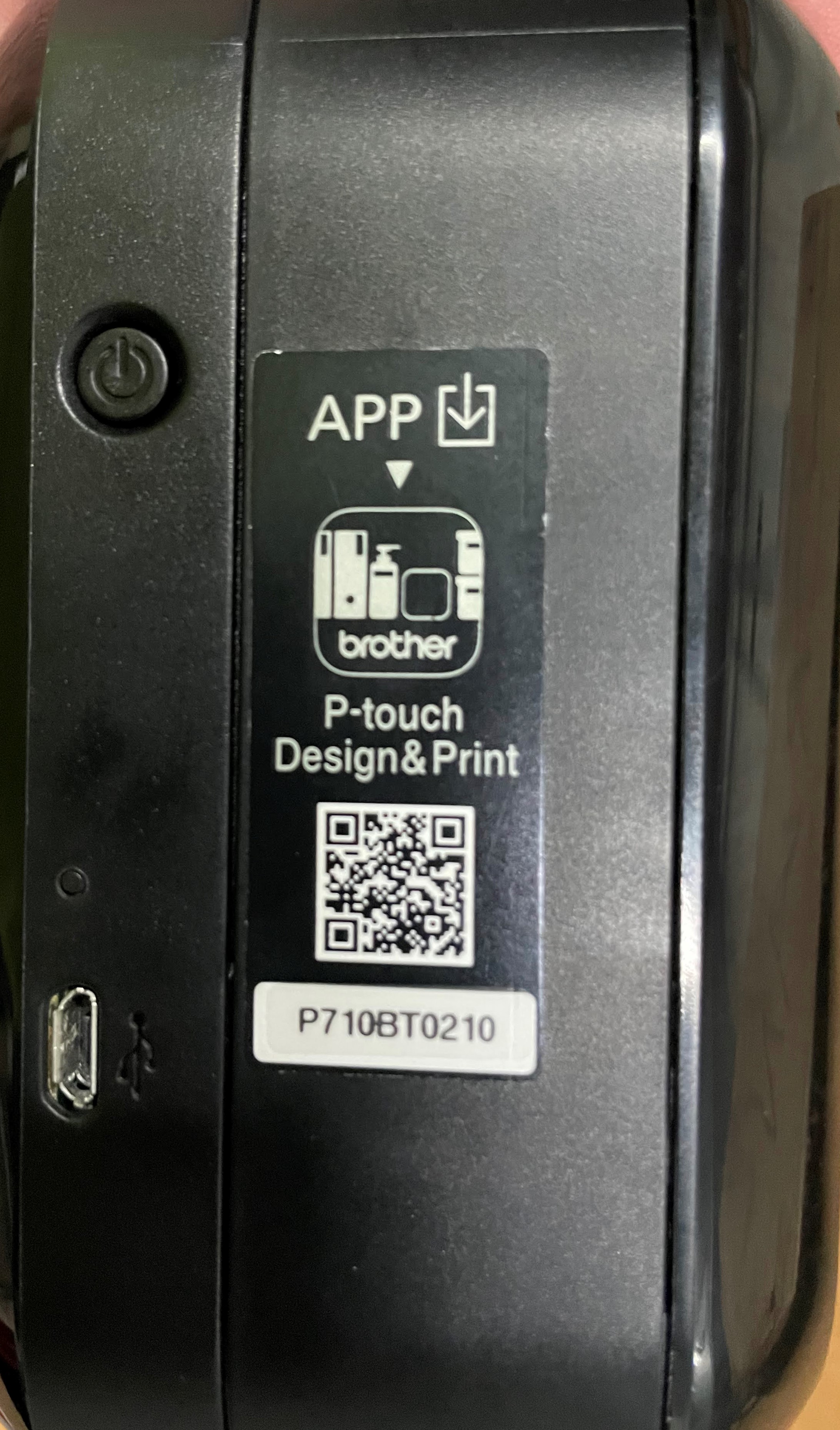 Brother P-Touch CUBE Plus ports alternate view